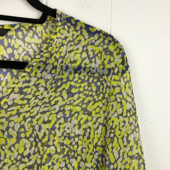 Banana Republic Womens Blouse Sheer V-Neck Draw String at Waist Small - Picture 3 of 11